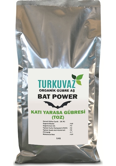 5 KG. Turkuvaz Organik Toz Yarasa Gübresi (Yüksek Fosfor)