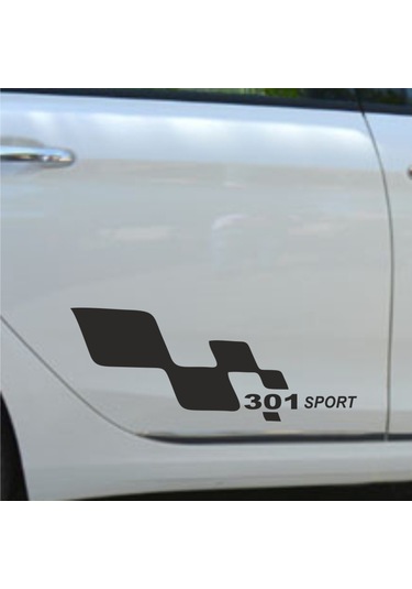 Peugeot 301 Yan Sport Oto Sticker Sağ Sol 2 Adet (282352697)