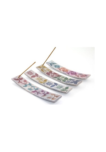 Obsidian Taşı Kayık Tütsülük Çok Renkli