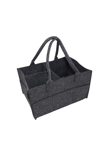 Dianziye Bebe Bezi Felt Depolama Çantası - Ev Ve Seyahat İçin Organize, Hafif Ve Dayanıklı, Gri, 34x24x18 Cm Gri