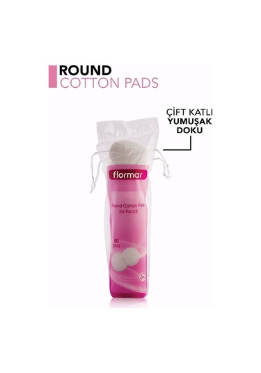 Flormar Yuvarlak 80'li Makyaj Temizleme Pamuğu - Cotton Pads - 001 - 8690604175031