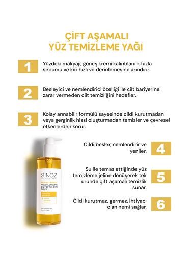 Sinoz Yüz Temizleme Yağı 400 ML