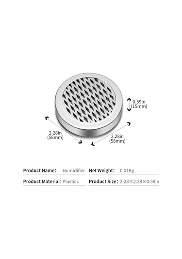 Cigarloong Puro Kutusu Nemlendirici Humidifier Yuvarlak Silver