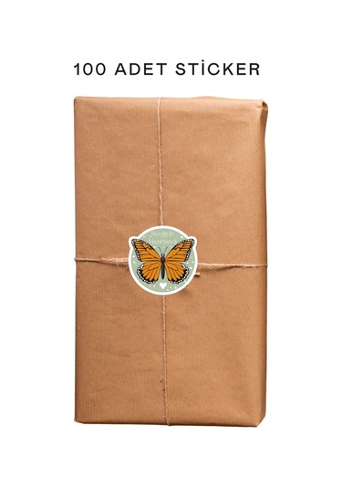 100 Adet Teşekkür Ederiz Stickers Paketleme Kargo Çıkartma Pyt077