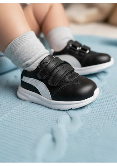 Tuğba Ortopedi 178 Bebek Deri Sneaker Siyah
