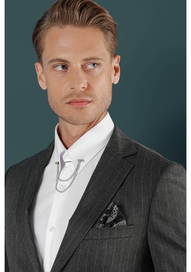 C 652 Slim Fit Füme Spor Ceket Füme