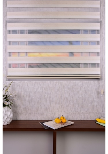 Gold Kendinden Desenli Etek Dilimsiz Ds11747 V2 Zebra Stor Güneşlik Perde