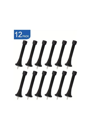 Chuangyinshop Beyaz 2'li Paket Siyah Kapı Stoperi, 3-1/8" Heavy Duty Esnek Kapı Bumperı