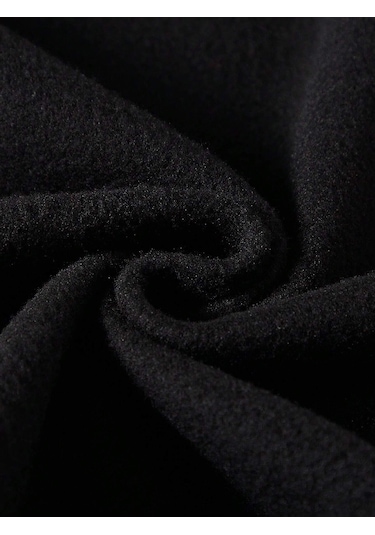 Unisex Oversize Bisiklet Yaka Basic Düz Sweatshirt - Siyah