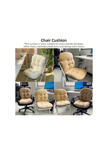 Xuweiwei 1 Adet Gri Yumuşak Ofis Koltuğu Minderi - Makinede Yıkanabilir Sırt Ve Oturak Desteği Gri