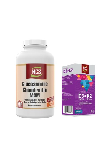 Ncs Glucosamine Collagen Zerdeçal 300 Tablet + Ncs Vitamin D3 K2