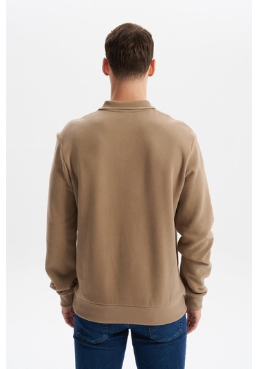 Arma Erkek Regular Fit Polo Yaka Sweatshirt Karbon Fırçalı Selanik, %65 Pamuk %35 Polyester, Düğmesiz Basic K30554698602 Füme - Gri Arma Erkek Regular Fit Polo Yaka Sweatshirt Karbon Fırçalı Selanik, %65 Pamuk %35 Polyester, Düğmesiz Basic K30554698602 Füme - Gri