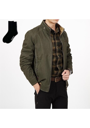 Simicg Ters Çevrilebilir Erkek Ceket Yeşil - Haki