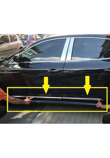 Renault Talısman 2016-2018 Krom Yan Kapı Çıtası Aksesuarı 4 Parça