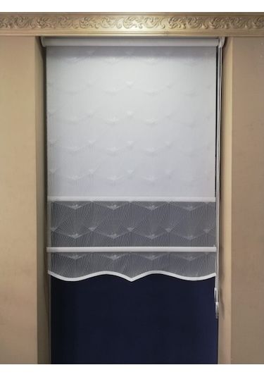 1.Kalite Tül&Stor Çift Mekanizmalı Perde Etekli