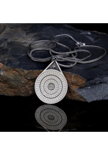 925 Ayar Gümüş Esma-ül Hüsna Nazar Ayeti Yazılı Kolye