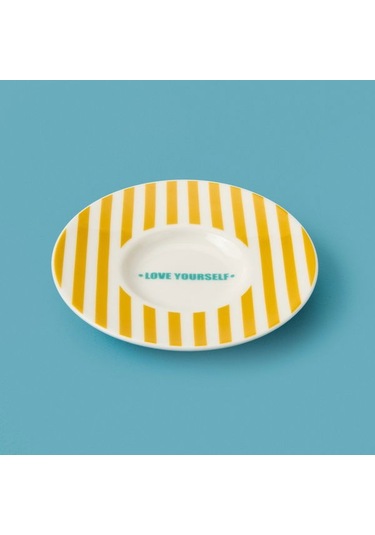 Evidea Kitchen Love Yourself Çay Tabağı - Sarı - 13 Cm Sarı