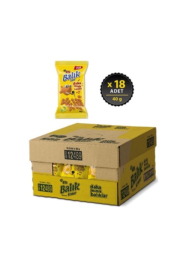 Eti Balık Kraker Mini Mısırlı 18 x 40 G