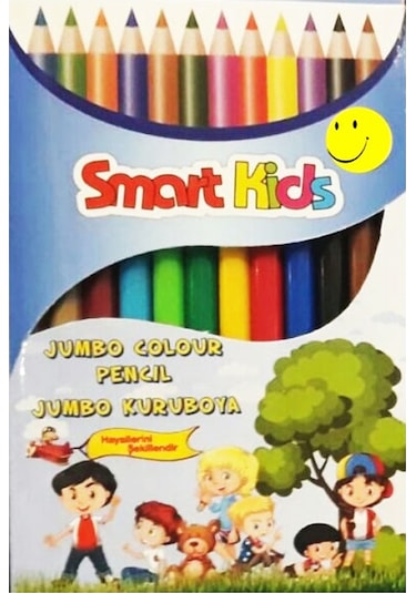 Smart Kids Jumbo Kuruboya Kalem Seti - 12 Renk
