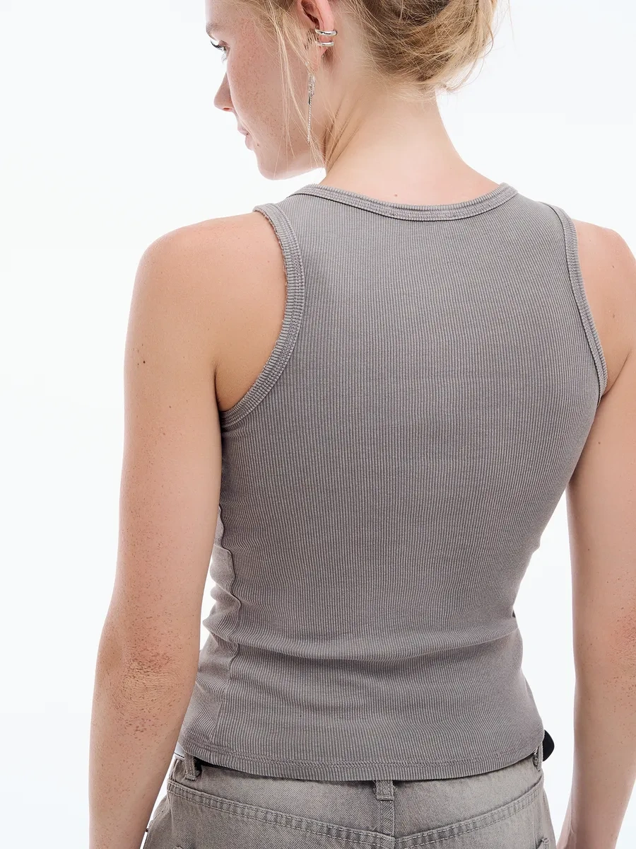 Tvoe Logo Baskılı Yıkanmış Tişörttür. 414259866 Kahverengi