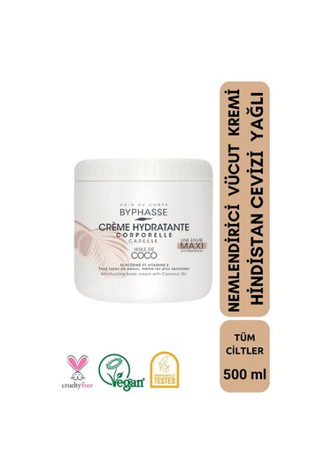 Nemlendirici Vücut Kremi Hindistan Cevizi Yağlı 500ml