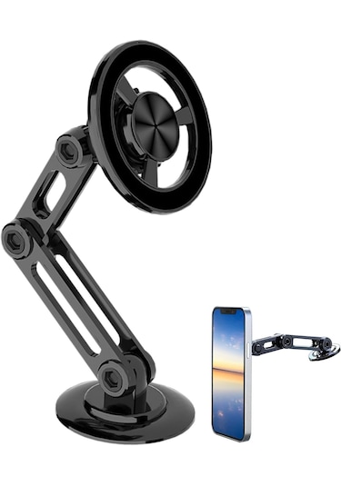 H52 Magsafe Araç İçi Oto Telefon Tutucu Metal Cama+torpidoya
