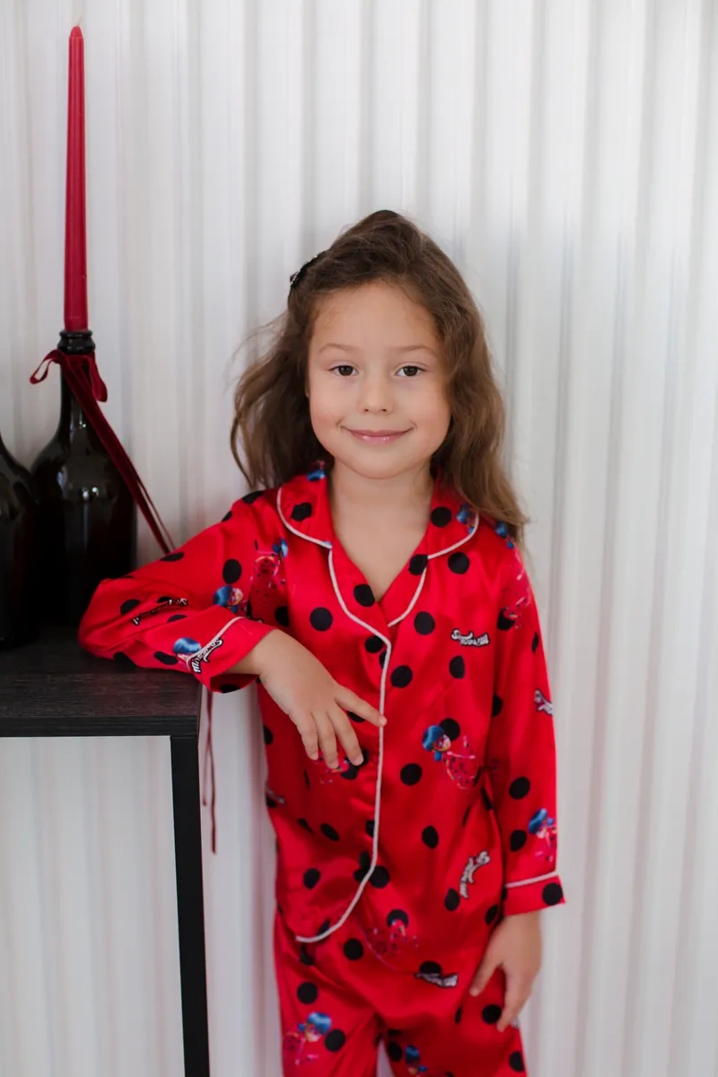 Milaeva Kids Çocuklar İçin İpek Pijama Takımı 277864081 Kırmızı