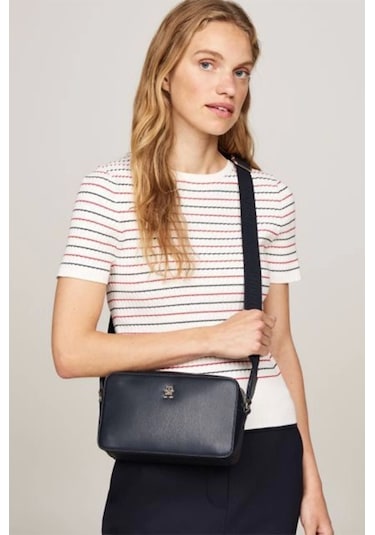 Tommy Hilfiger Kadın Monotype Lacivert Çanta Mavi