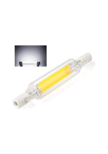 Skycity R7s Cob Led Işık 78mm Cam Boru Halojen Ampul Yerine Enerji Tasarruflu Soğuk Beyaz 110v