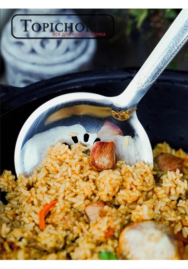 Topichome Paslanmaz Çelikten Dübel Kazanı İçin Düz Kepçe 169754837