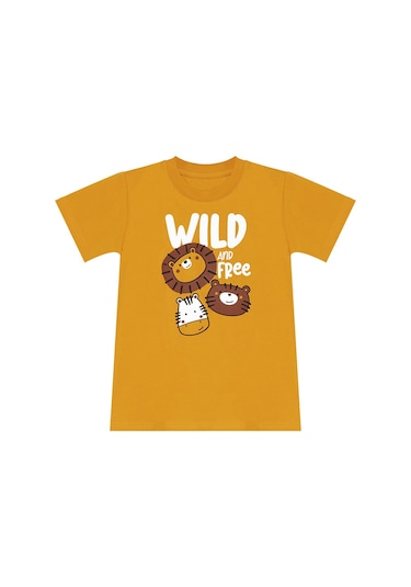 Denokids Wild Erkek Çocuk T-shirt Şort Takım Çok Renkli