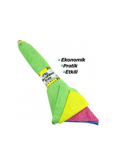 Mikrofiber Temizlik Bezi Araba Yıkama Bezi Mutfak Bezi 4 Lü