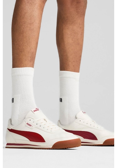 Puma Turino Iı Beyaz Erkek Sneaker Beyaz-kırmızı Beyaz - Kırmızı