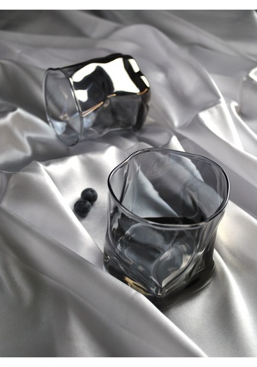 Hologramlı Viski Kokteyl Bardağı Kadehi Pinterest Meşrubat Bardak- 2'li 280 Ml Siyah