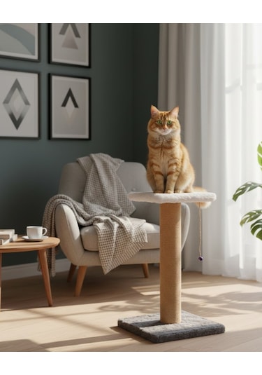 Reyo Pet Tekli Step Kedi Tırmalama Tahtası Gri