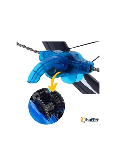 Buffer Bisiklet Zincir Dişlisi Koruyucu Pas Sökücü Temizleme Fırçası Aparatı Bakım Seti 4 Parça Çok Renkli