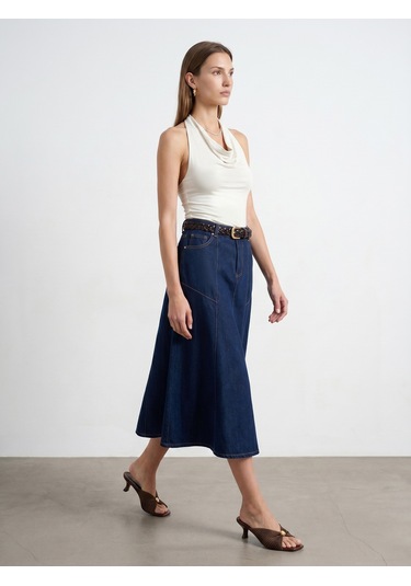 Dilvin 32973 Degaje Yaka Top-ekru