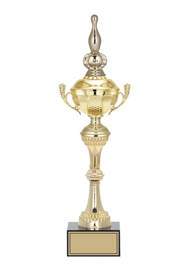 Odak Kupa - Figürlü Kupalar - Bowling / Labut Figürlü Kupalar Fg-062 B - 44 Cm Altın - Beyaz