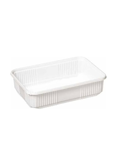 Plastik Dondurma Kabı Beyaz 250 Gr-100 Adetli