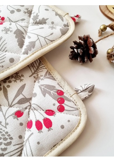 Emılıy Home Pamuklu Kapitone Tutacak Seti 2 Parç 267098480 Beyaz