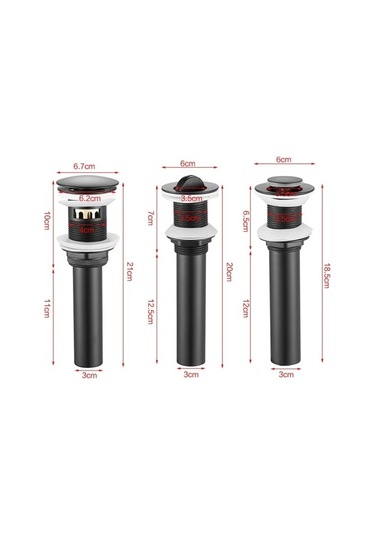 Joyhub Mingjin Shop2 Altın Taşma B Stili Mat Siyah Banyo Pirinç Lavabo Bak Açılır Drenaj Çift Stil Suluk Vanity Lavabo Atık Süzgeç Altın Krom Ujw2uf Renkli Çok Renkli