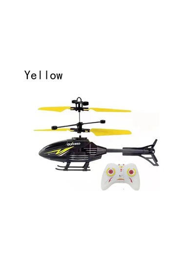 Hobiler Şarj Edilebilir Mini Drone Uzaktan Kumandalı Uçak Uçan Helikopter Yellow
