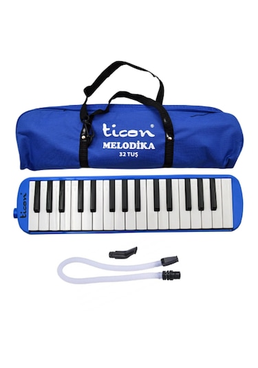 Ticon Mavi 32 Tuşlu Çantalı Melodika