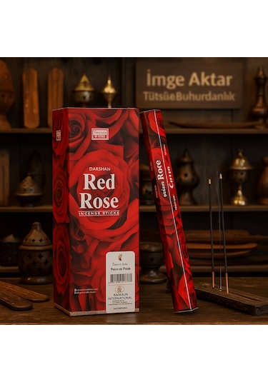 Darshan İncense Red Rose 20'li Çubuk Tütsü Çok Renkli