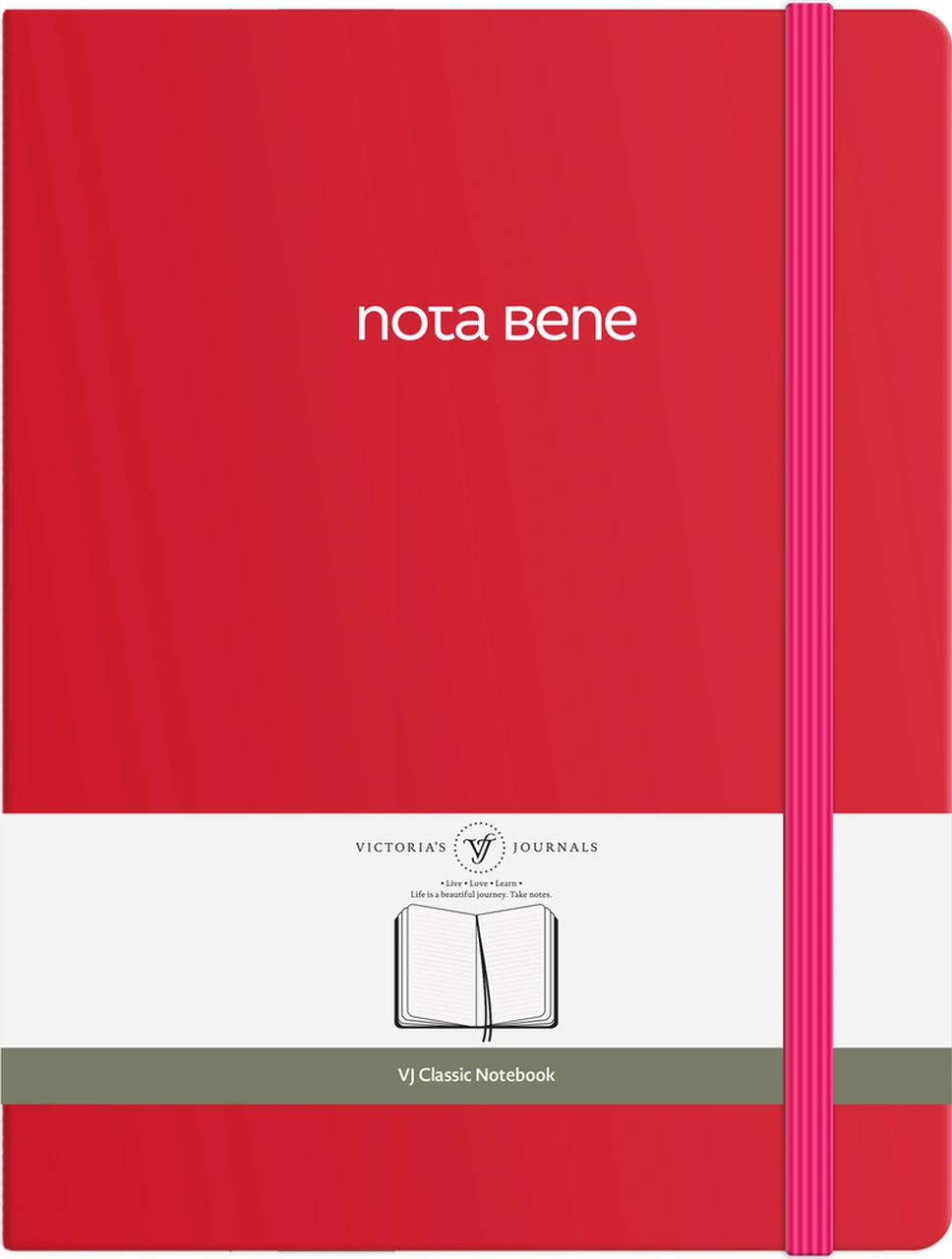 Nota Bene Classic Sert Kapak Defter, 19x25 Cm, Çizgili Fuşya