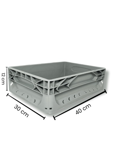 Alpbx Gıdaya Uygun Gri Hamur Pasası 40x30x12 CM - 12 L