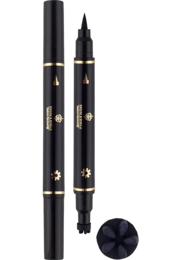 Sword & Shield Çift Uçlu Çiçek Desenli Eyeliner