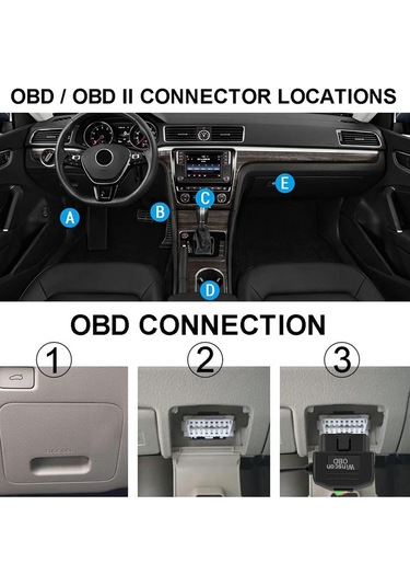 Aubyhe Araç Geri Görüş Kamerası Obd Kablosu Seti, Usb Type-c 12-24v 5v/3a Dönüştürücü, 24 Saat Park Modu, Düşük Gerilim Koruma, Kolay Kurulum