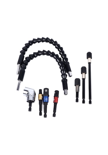 Xindoker Metal-plastik Materyalli Çok Fonksiyonlu Matkap Uzatma Seti, Hızlı Bağlantı Ve Esnek Eksen İle Otomobil, Ev Tamiri İçin Uygun