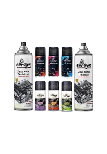 2 Adet Motor Temizleyici 3 Ad Klima Temizleyici 3 Ad Koku Ebrayn
